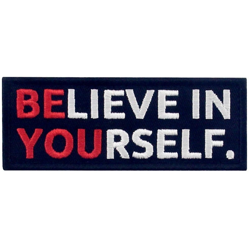 Rocking Planet Be You Believe in Yourself Patch Embroidered Biker Applique Fastener Hook & Loop Emblem Postive Life - Image 1