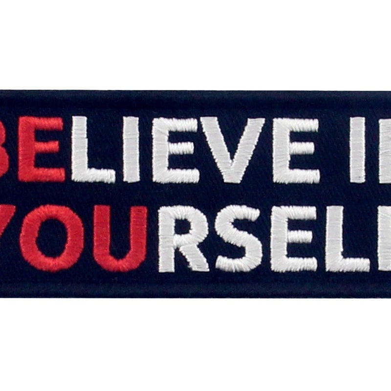 Rocking Planet Be You Believe in Yourself Patch Embroidered Biker Applique Fastener Hook & Loop Emblem Postive Life - Image 2