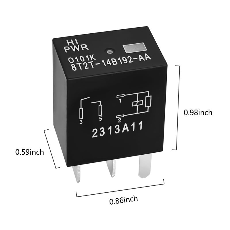 Casalytics 2Pcs Relay 8T2T-14B192-AA, 12VDC 4 Pins Automotive Relay - Reliable OEM Replacement, Compatible for Select Ford Vehicles - Image 2