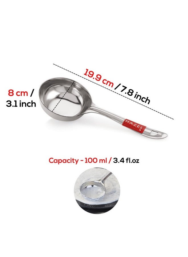 Hazel ملعقة حساء دائرية من الفولاذ المقاوم للصدأ HAZEL، 8 سم قطر - Image 4