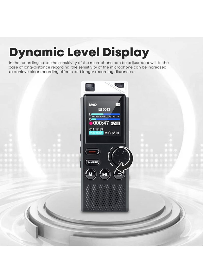 Digital Voice Recorder, Voice Activated Recorder, Multifunctional And Easy To Use MP3 Player With Auto Noise Reduction, Recording Device With Playback For Lectures Meetings, (1pc, 8GB) - Image 2