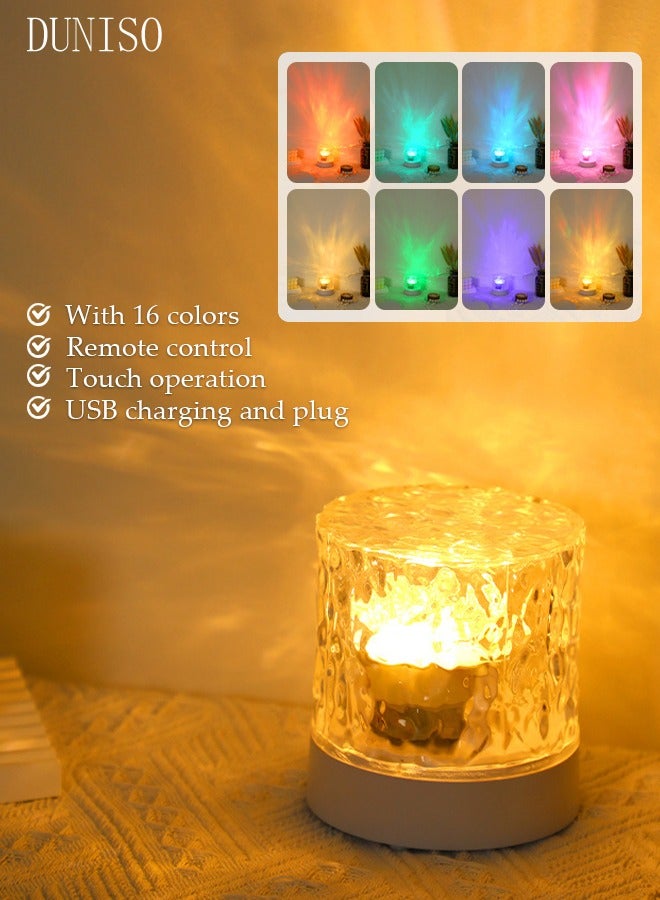 DUNISO Bedside Table Lamp for Bedroom Nightstand Premium 16 Colours Rechargeable LED Night Light Bedside Table Lamp - Image 1