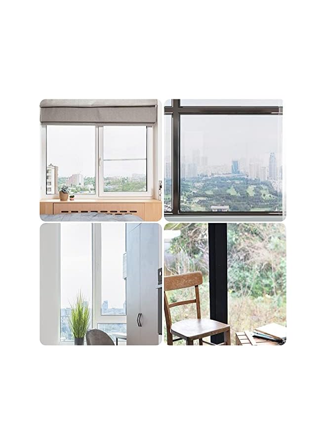 The Bros Fly Screen Nets for Window, DIY Self-Adhesive Window Screen Mesh with 4 Rolls White Tapes, Washable and Reusable, Block Mosquitoes, Flies and Bugs Enter (1.3M x 1.5M, White), 4 Packs - Image 5