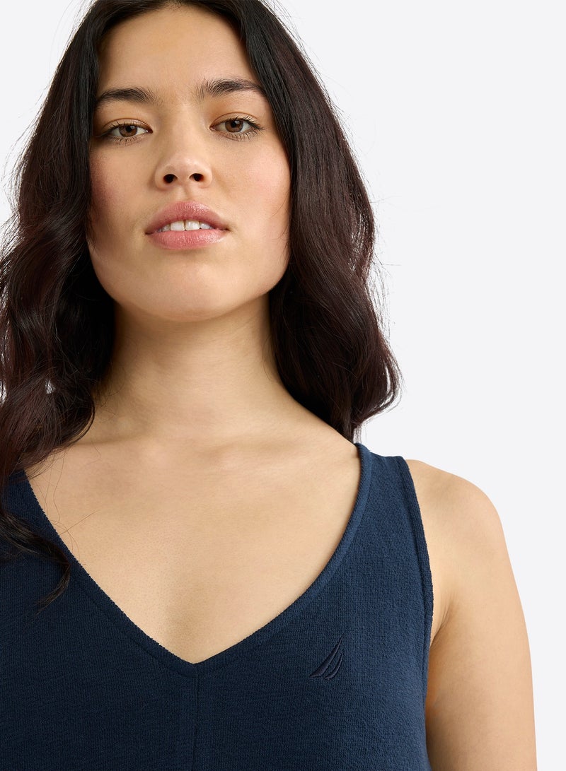 NAUTICA Sleeveless Premium Cotton Logo V-Neck T-shirt  - Image 4