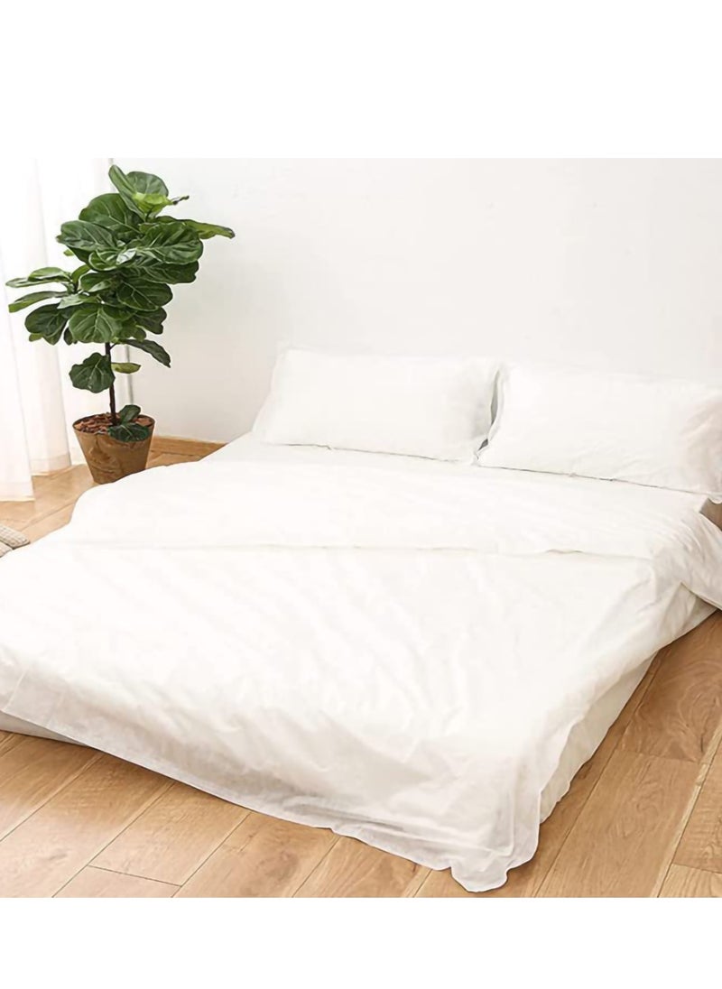 SYOSI Portable Travel Disposable Set - 3-Piece Bedding Sheets for Hotels and Travel, Safe Healthy and Convenient  Comfortable Duvet Cover and Pillowcase Set for Hotels and Travel (3 Piece Set)  - Image 5