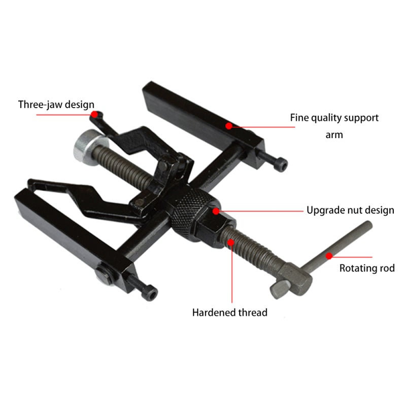 Inner Bearing Puller: 1/2"-2" Inside Diameter, Fine Carbon Steel Construction, Long Service Life - Dual Installation Claw Feet, High Strength Heat Treated Gear Extractor for Automotive Machine Tool Us - Image 3