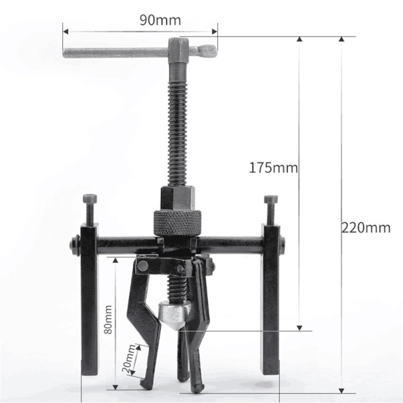 Inner Bearing Puller: 1/2"-2" Inside Diameter, Fine Carbon Steel Construction, Long Service Life - Dual Installation Claw Feet, High Strength Heat Treated Gear Extractor for Automotive Machine Tool Us - Image 4