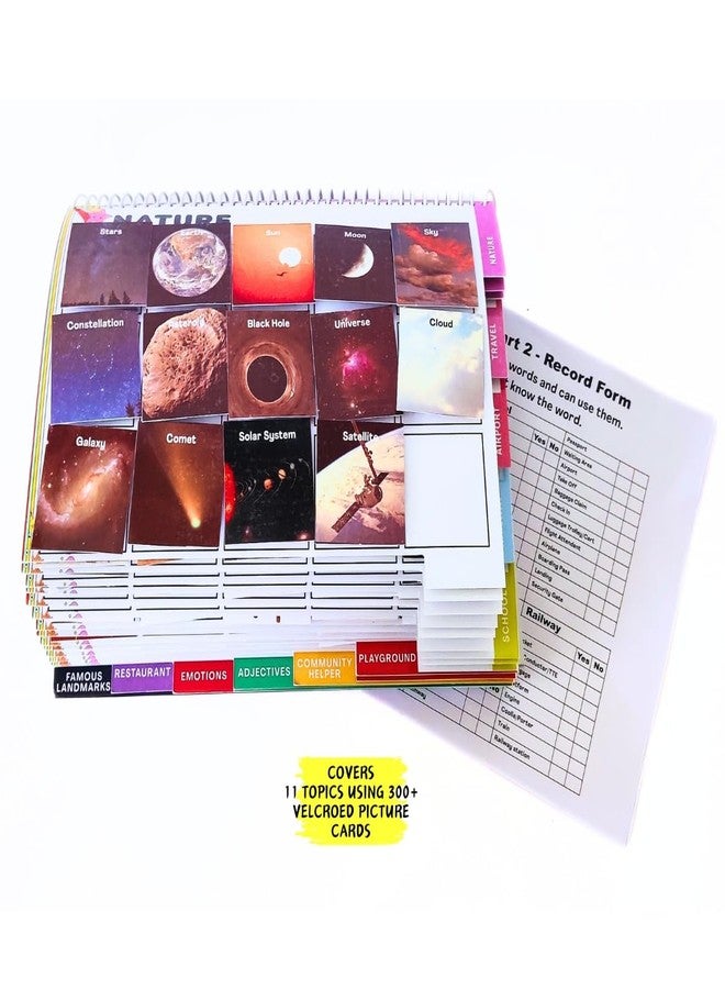 NerdNerdy Vocabulary & PEC Kit Part 2 for Children with Autism/Speech Therapy/Focuses on Functional Skill/Includes 12 Categories Like Airport, Railway etc/ 300+velcroed PECs - Image 5