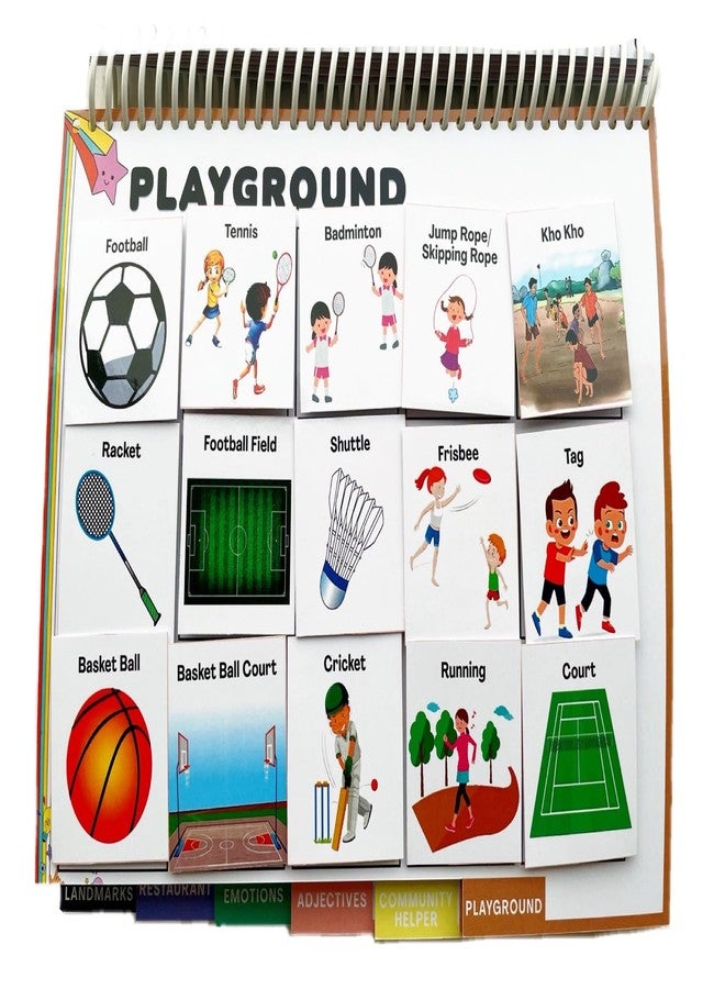 NerdNerdy Vocabulary & PEC Kit Part 2 for Children with Autism/Speech Therapy/Focuses on Functional Skill/Includes 12 Categories Like Airport, Railway etc/ 300+velcroed PECs - Image 3