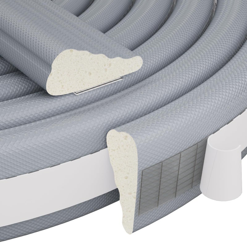 196 Inch WedgeShape Weather Stripping Door SealWindows and Doors InsulationSelf Adhesive Insulation Foam AntiCollision StripWeatherstrip Tape for Door SoundproofingNoise Drafts BlockerGray