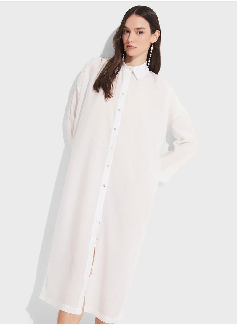 JUNE Relaxed Shirred Dress - Image 4