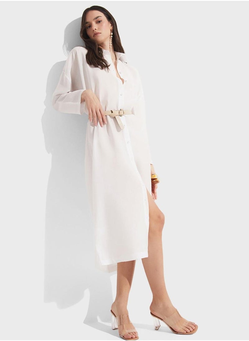 JUNE Relaxed Shirred Dress - Image 5