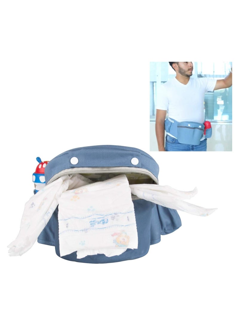 أوريتي حامل الطفل مقعد خلفي مع ثلاثة جيوب حزام قابل للتعديل مقعد الخصر مقعد الطفل في الهواء الطلق - Image 5