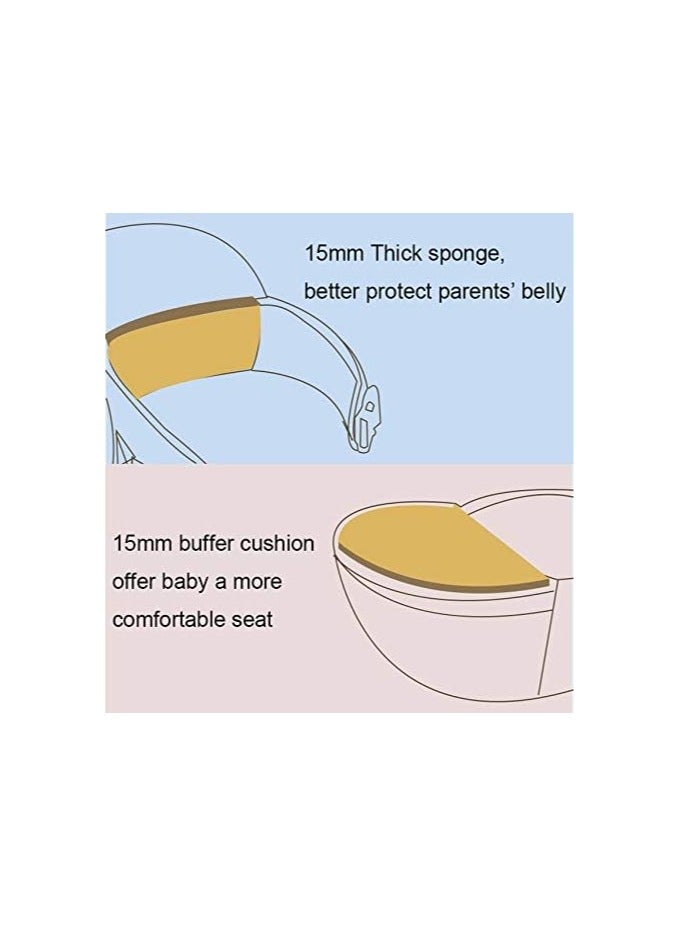 أوريتي حامل الطفل مقعد خلفي مع ثلاثة جيوب حزام قابل للتعديل مقعد الخصر مقعد الطفل في الهواء الطلق - Image 4