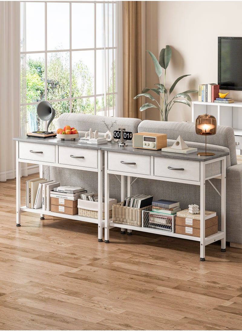 Lafulaifu - Sofa Table with 2-Tier Storage Layers, Console Table with 2 Cabinet  ,Console Display Shelf, Entrance Table  for Entryway, Hallway, Couch, Living Room, Kitchen, Foyer 85*35*75cm - Image 1