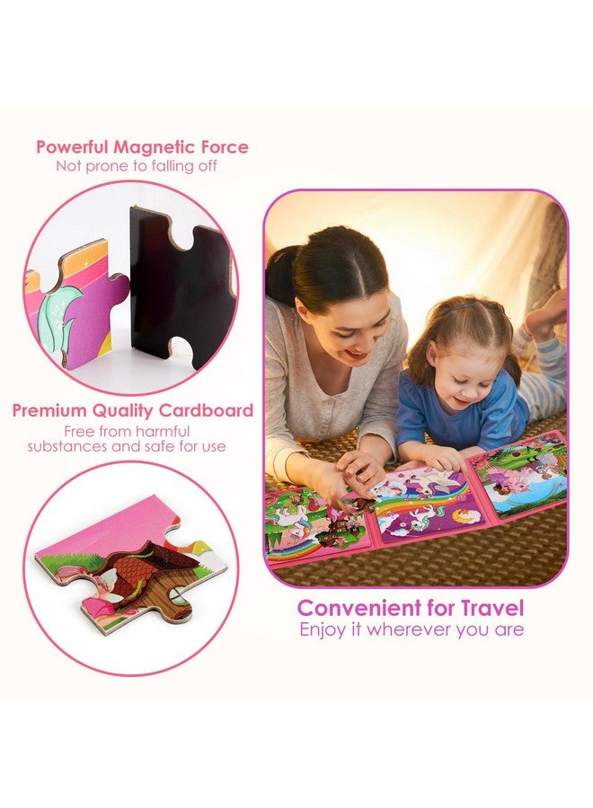 NASHRIO Magnetic Puzzles For Kids Ages 4-6, 20-Piece Toddler Travel Toys Unicorn Princess Puzzles Ages 3-5, Educational Learning Magnets, Ideal Road Trip Activities Toys For 3 4 5 6 Boys And Girls - Image 4