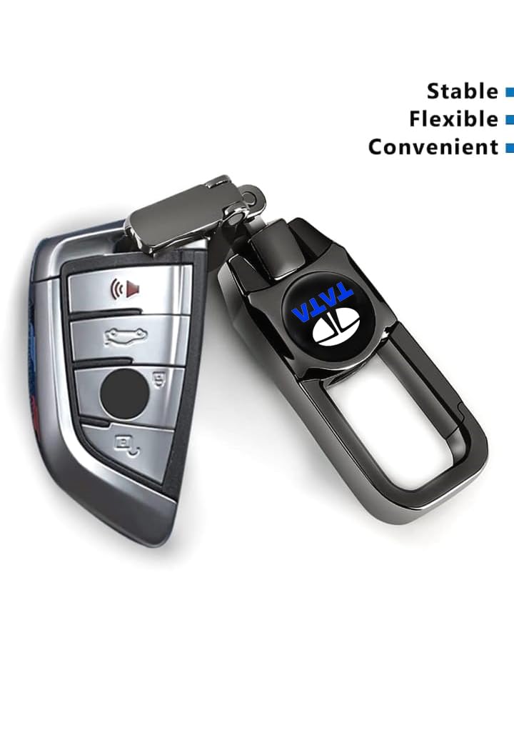 Greenworld Black Color Fob Key Heavy Duty Keychain Compatible With Nexon/Harrior/Punch/Tiago/Tigor/Altros/Safari/AND all Model Car (BLACK) - Image 2