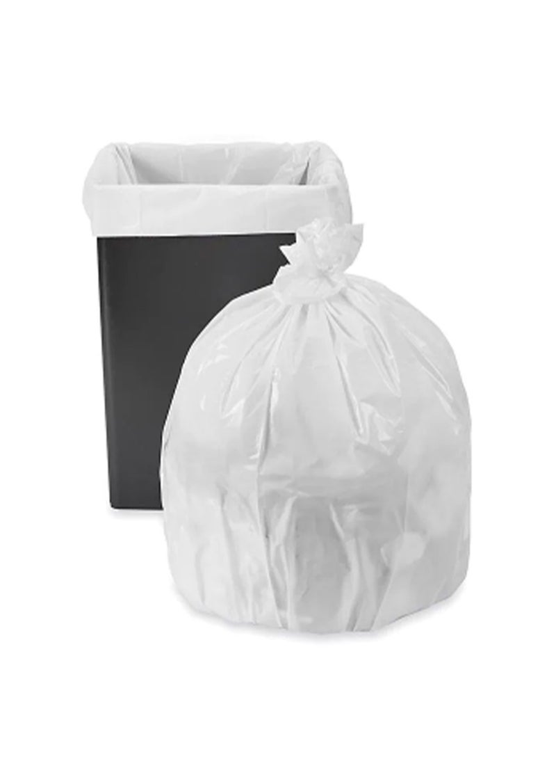 Ideal Pack Biodegradable White Trash Bags – 10 Gallon | 56 x 60 cm | 50 Pieces | Durable & Leak-Resistant Bin Liners for Home, Kitchen, Office & Bathroom Use - Image 5