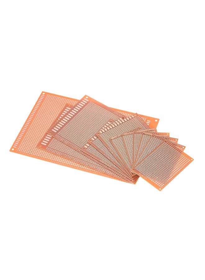 NIBEMINENT 12-Piece Prototype Universal Printed Circuit Board DIY Kit Brown - Image 2