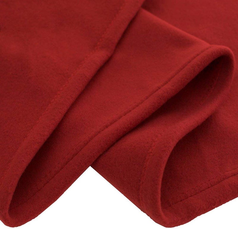 Purav Light Fleece Blanket for Double Bed Soft, Woolen, Winter & Traveling Blanket Ideal AC & Warm Bedsheets & All-Season Blanket Polar Fleece & Micro Mink -90" X 90''-1 Pc, Maroon - Image 3
