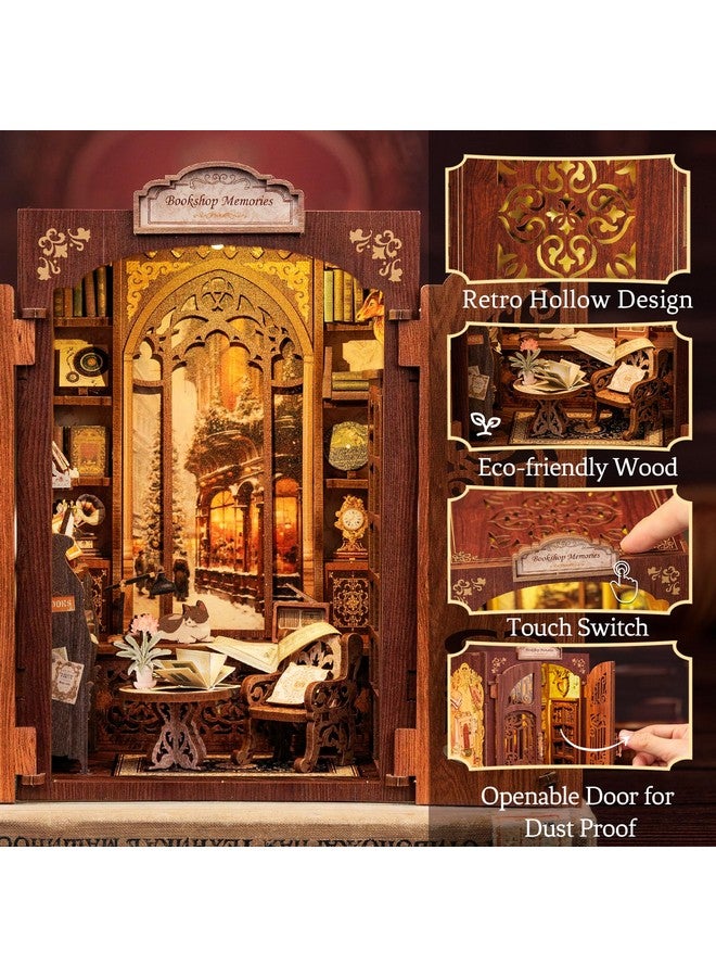 CuteBee CUTEBEE Book Nook Kit - DIY Miniature House Kit for Adults, Teens and Beginners, Dollhouse Booknook Tiny House Library Model Build Bookshelf Decor, Gifts for Family, Friends - Image 5