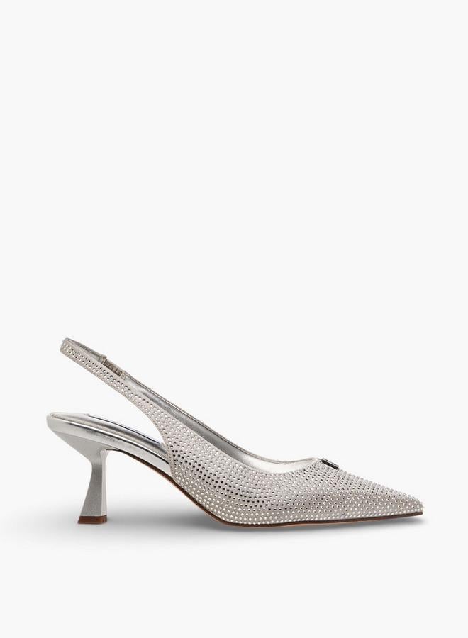 Elle Women Kitten Heel Slingback Shoes - Image 1