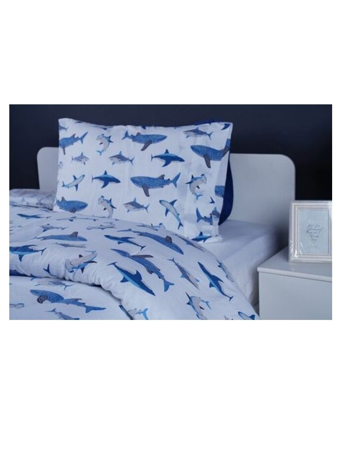 Pan Home PAN Home Home Furnishings Shark 2Pcs Comforter Set 110X125 cm Blue 
