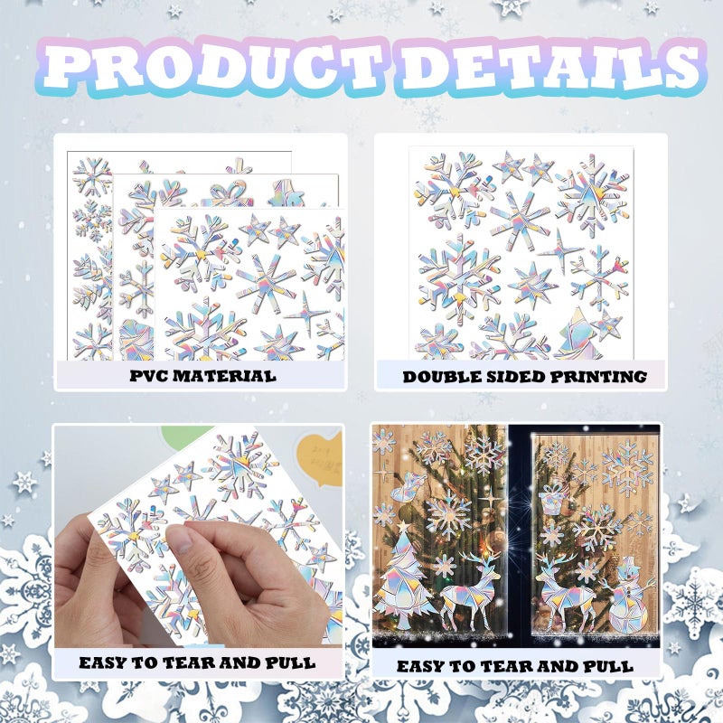 DHQH Winter Bulletin Border Decoration  Winter Classroom Snowflake Cutouts for Bulletin Board Christmas Party Home Wall Office Decor (Snowflake) - Image 3
