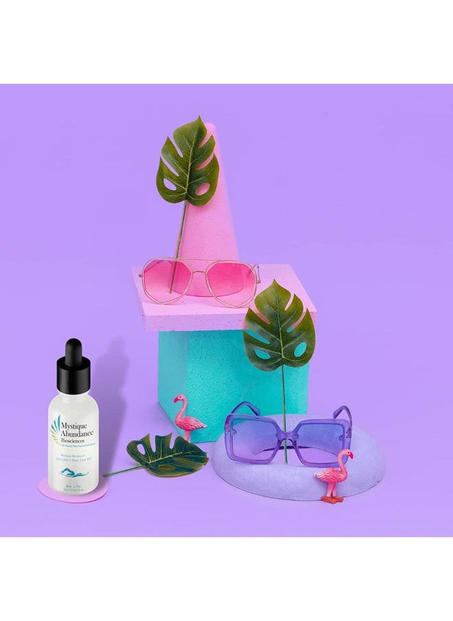 Mystique Abundance - (Patent Pending) Herbal Swimmer's Hair Care Oil - Pre-Swim Defense, Chlorine Removal, Beach Protection, Aqua-Guard, Anti-Dandruff, Dryness Remover for Scalp and Hair - Image 1