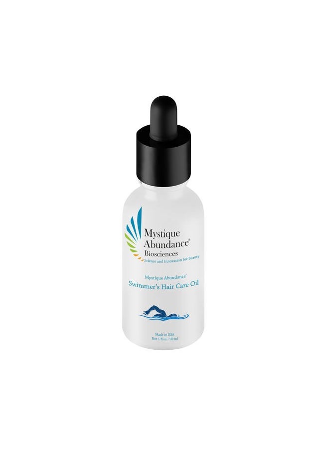 Mystique Abundance - (Patent Pending) Herbal Swimmer's Hair Care Oil - Pre-Swim Defense, Chlorine Removal, Beach Protection, Aqua-Guard, Anti-Dandruff, Dryness Remover for Scalp and Hair - Image 1