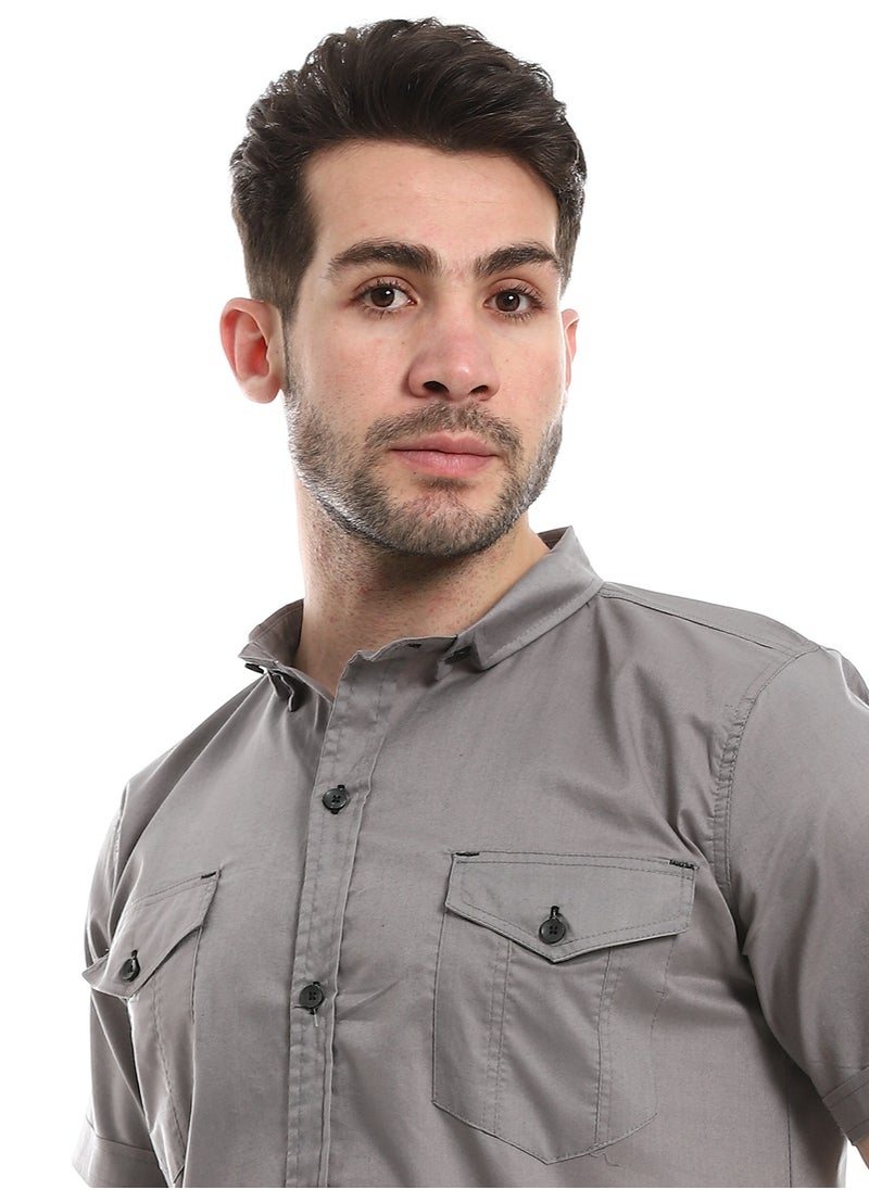 Caesar Mens Casual Shirt With Half Sleeves  - Image 2