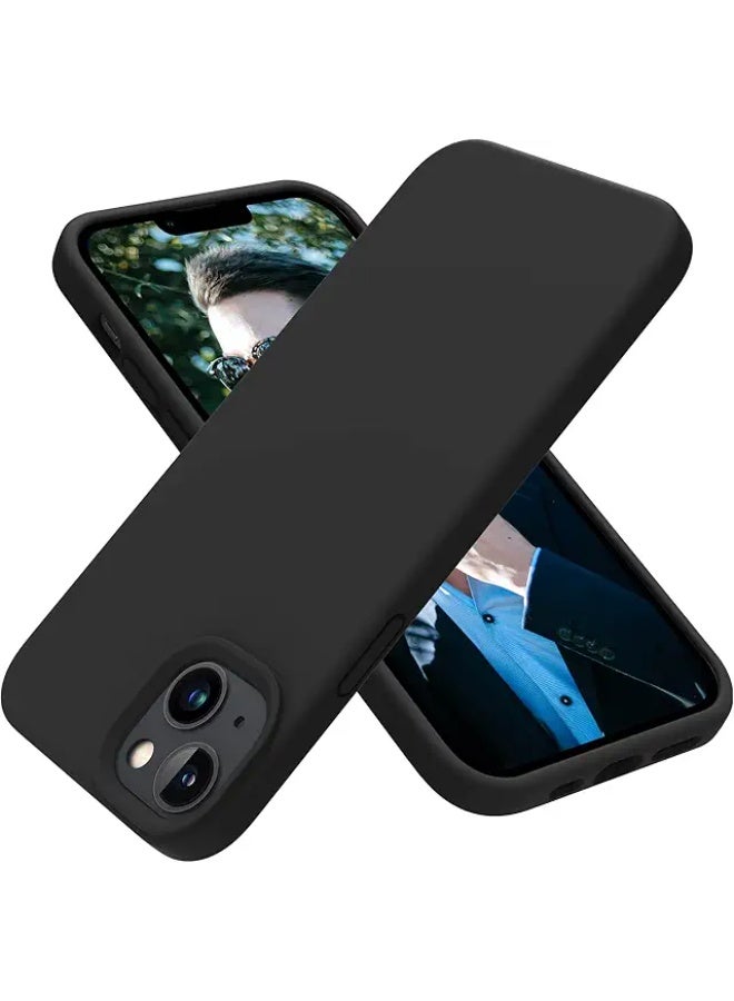 Protective Cover  For iPhone 14 , Slim Fit Soft Back TPU Case Flexible Silicone Cover Compatible For iPhone 14 - Black