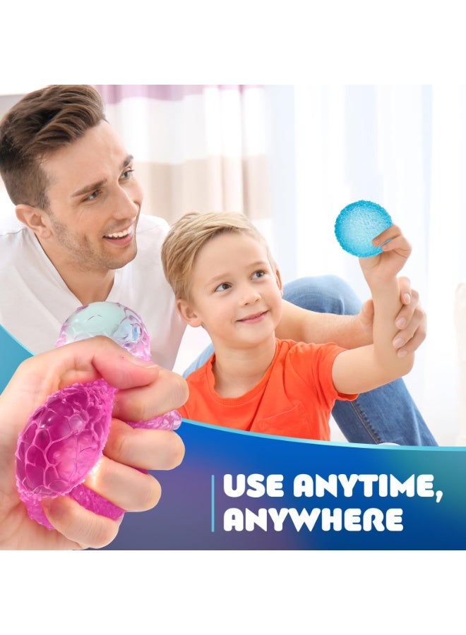 3 قطع كرات حسية، كرة ضغط لتخفيف التوتر للأطفال، ألعاب سكويشي للتململ، كرات متعددة النسيج عالية الكثافة محشوة بجل الذاكرة لتخفيف القلق - سكوشي لعبة ضغط ناعمة للكبار - Image 4