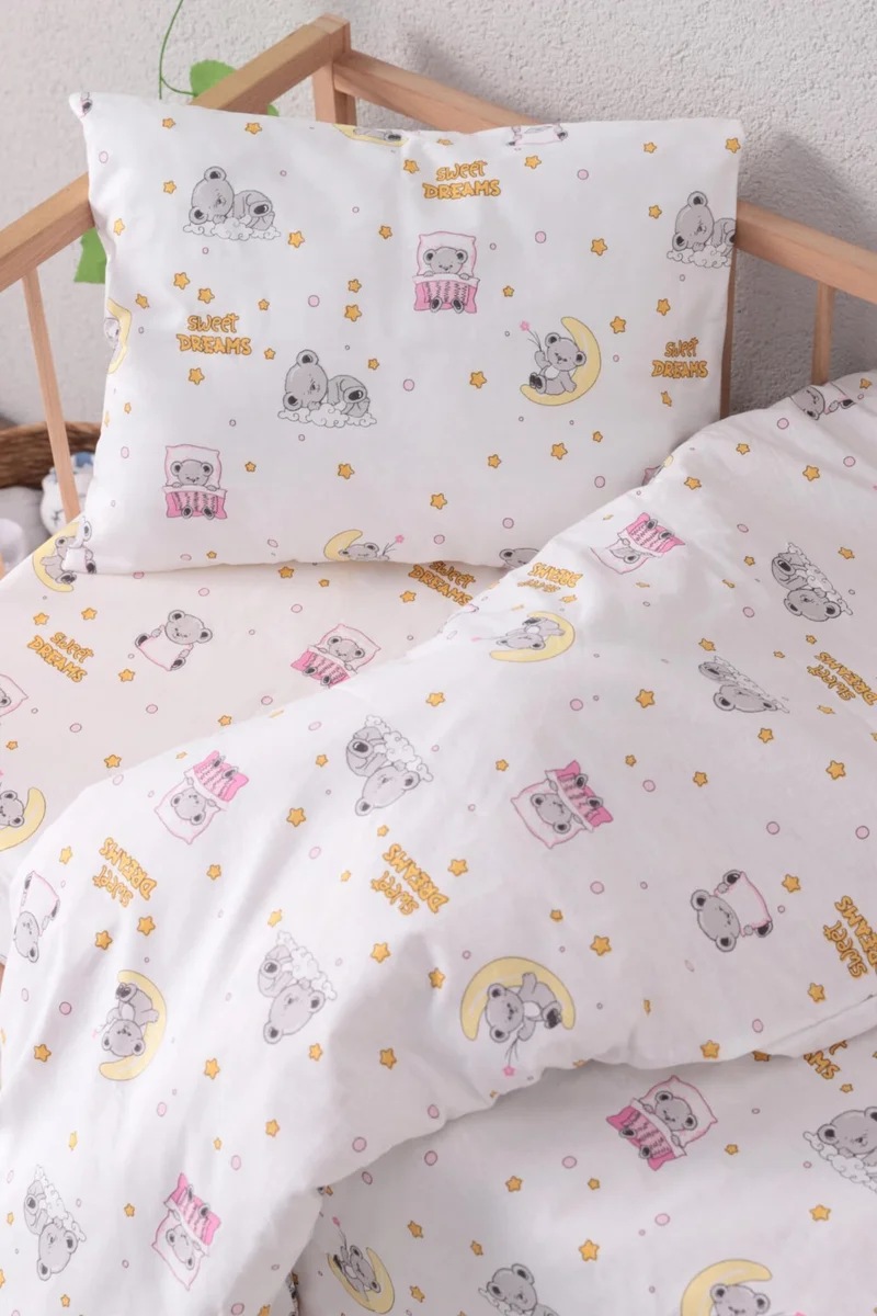Favora Baby 100% Cotton Dream Sweet Baby Duvet Cover Set - Pink