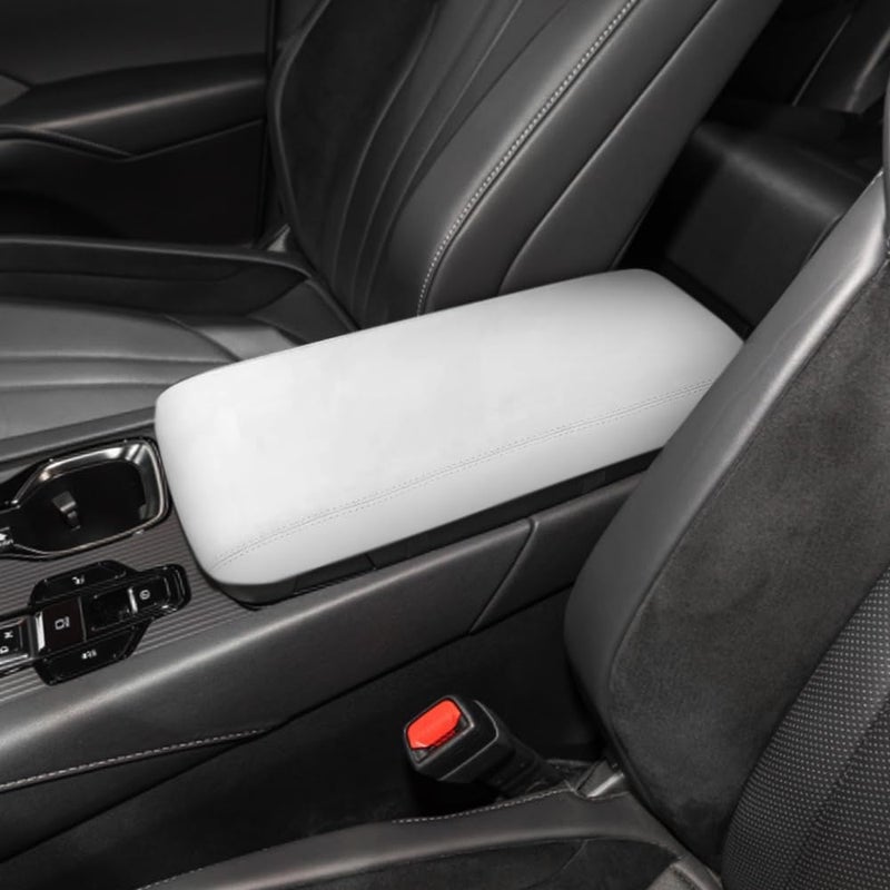 DEYTOP Center Console Cover for Lexus RX350 RX350h RX450h+ RX500h 2023 2024 2025 Accessories Car Armrest Cover for Lexus RX 350 2023 Accessories Anti-Scratch Leather Armrest Protector (White) - Image 1
