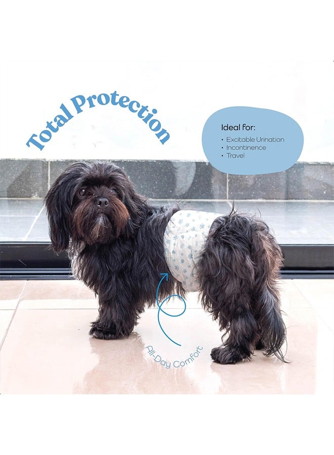 Generic Comfortable Male Dog Diapers 10 Pack Super Absorbent Disposable Male Dog Wraps Gel Technology Doggie Diapers Leakproof Belly Wraps for Incontinence Excitable Urination  - Image 3