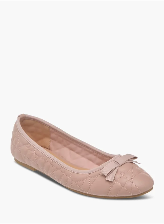 سيليست Womens Quilted Slip-On Ballerina Shoes