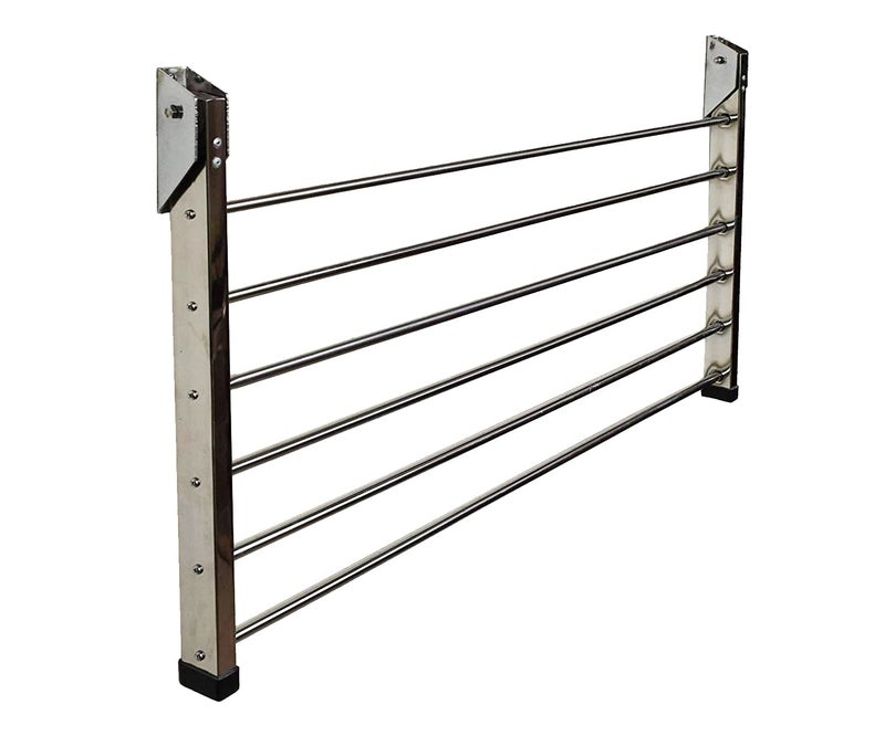 Rainbow Drywell Glider Stainless Steel Foldable Wall Cloth DryerClothes HangerRust Proof 6 Pipes 6 Feet 56 x 183 x 13 centimeters - Image 2