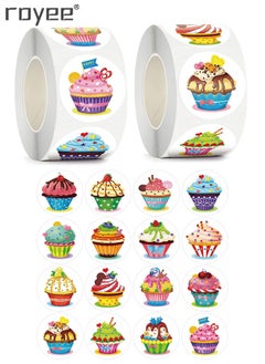 Royee 1000 Piece 2 Rolls Round Cake Incentive Roll Stickers for Kids Birthday 500 Piece Per Roll  - Image 1