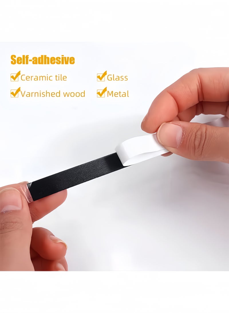 HQ-GAMING Decorative Floor Wall Sticker Foil Line Peel and Stick Adhesive Waterproof Gap Cover Tile Sticker Tape Metallic PET Film Tape Metalized Mirror Tapes for Kitchen Bathroom Living Room Bedroom (Black, 100M) - Image 5