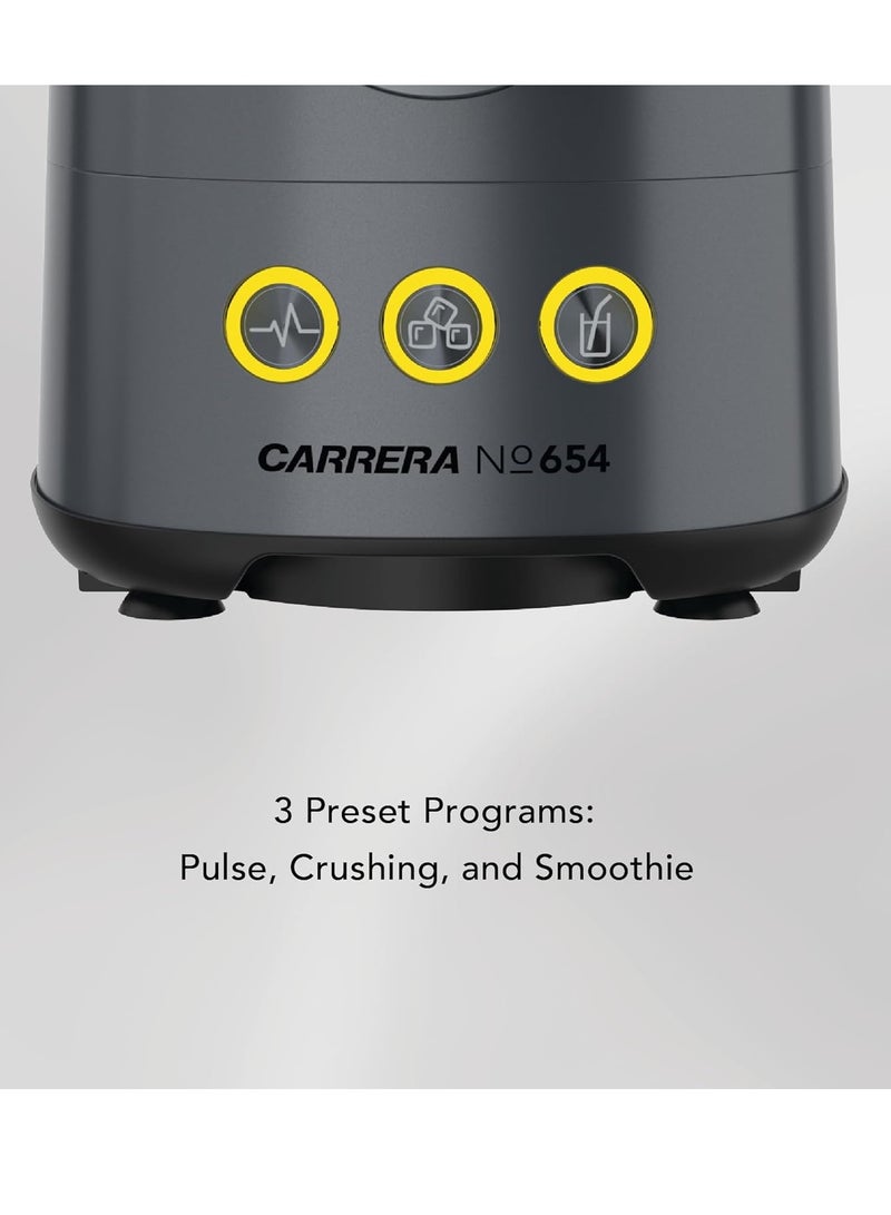 Carrera CARRERA Digital Table Blender No 654 - 1.5L Glass Jar, 6 Stainless Steel Blades, 10 Adjustable Speeds, Preset Programs, LED Display, Double Safety Lock, 18,000 RPM - Image 5