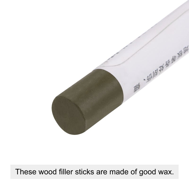 uxcell Wood Wax Filler Stick, Furniture Crayons Wooden Repair Wax Filler Stick Touch Up Wax Paint Pens for Scratches Holes Floor Laminate Tables Desks, Taupe - Image 3