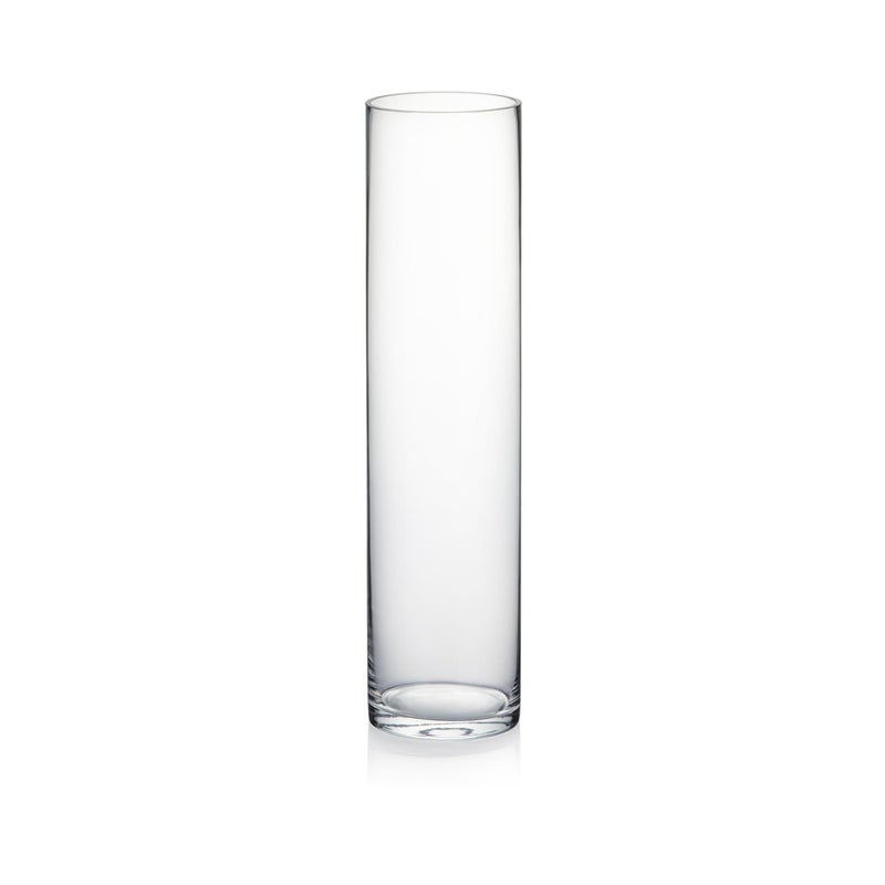 WGVI Quality Thick Weighted Tall Clear Cylinder Glass Vases, 4" W x 16" H, Flower Arrangement Floating Candle Holders Wedding Centerpieces Event Floral Container Accent Home Decor, 1 Piece - Image 1