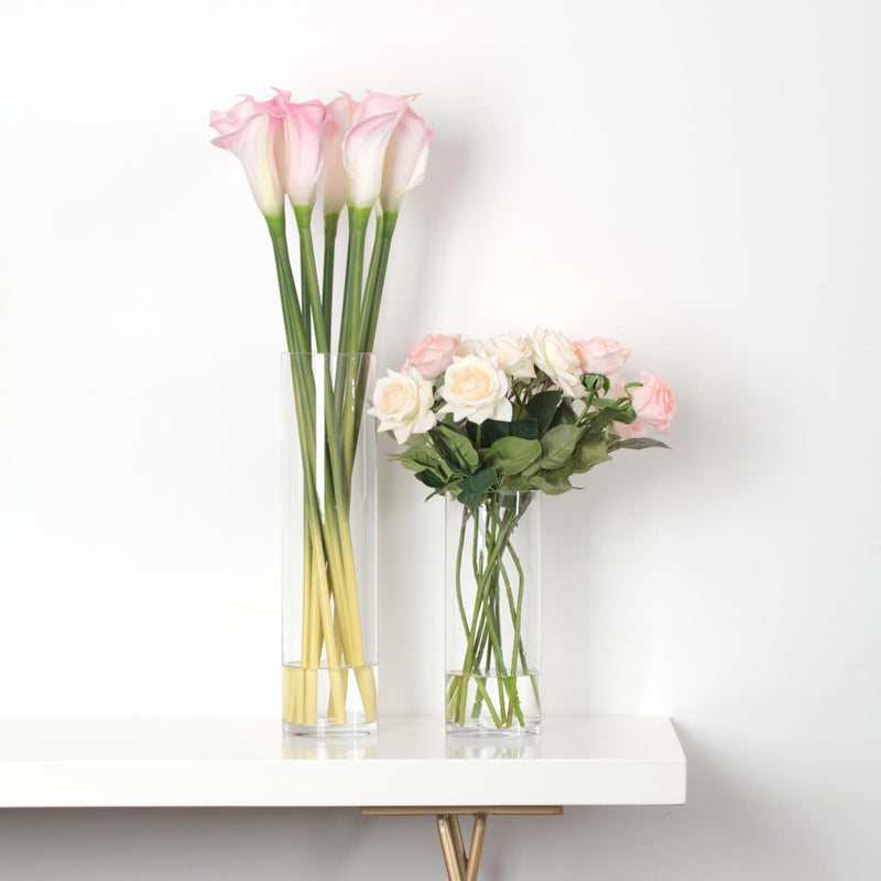 WGVI Quality Thick Weighted Tall Clear Cylinder Glass Vases, 4" W x 16" H, Flower Arrangement Floating Candle Holders Wedding Centerpieces Event Floral Container Accent Home Decor, 1 Piece - Image 5