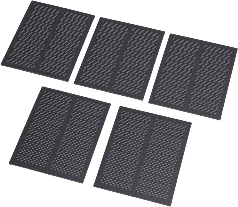 5 Pcs 0.5W Monocrystalline Silicon Solar Cell, High Conversion Efficiency Solar Panel, Small Power Project Device with Efficient Charging, Ideal for Chargers - Image 1
