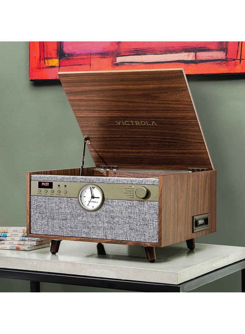 Victrola Century Signature 6-in-1 Vinyl Record Player & Music Center - 3-Speed Turntable, CD & Cassette Player, VINYLSTREAM, Bluetooth & 3.5mm Aux, Record Player with Speakers, Walnut - Image 2