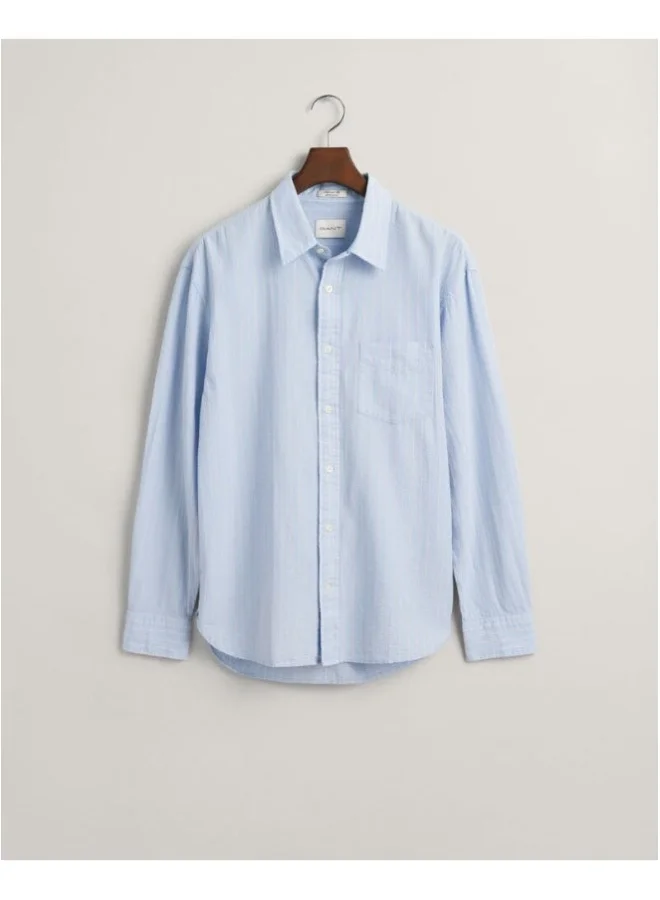 غانت Gant Relaxed Fit Pinstriped Seersucker Shirt