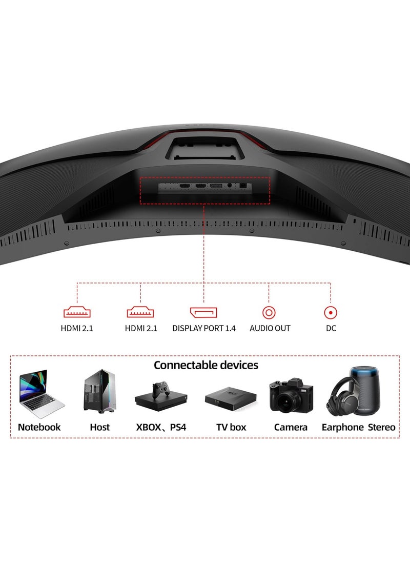 KOORUI - 34-Inch Curved Ultrawide Gaming Monitor - WQHD 3440x1440 Resolution, 165 Hz Refresh Rate, 1ms Adaptive Sync with HDMI and Display Ports 34E6UC - Image 1