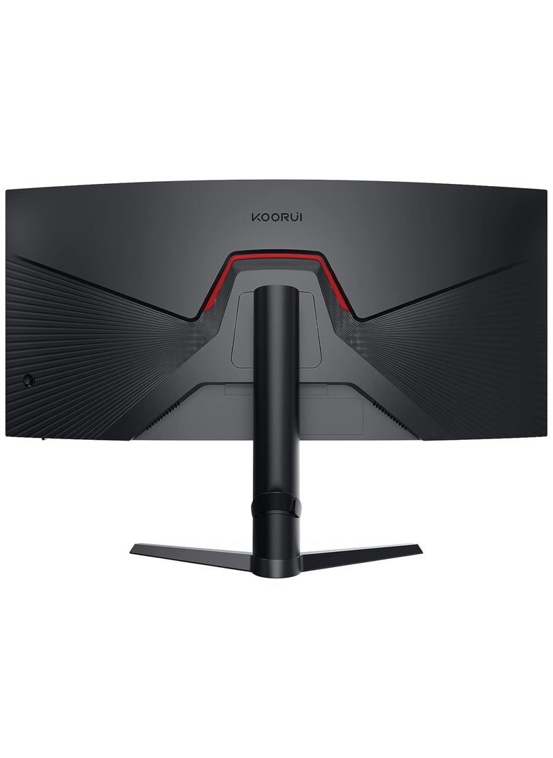 KOORUI - 34-Inch Curved Ultrawide Gaming Monitor - WQHD 3440x1440 Resolution, 165 Hz Refresh Rate, 1ms Adaptive Sync with HDMI and Display Ports 34E6UC - Image 1