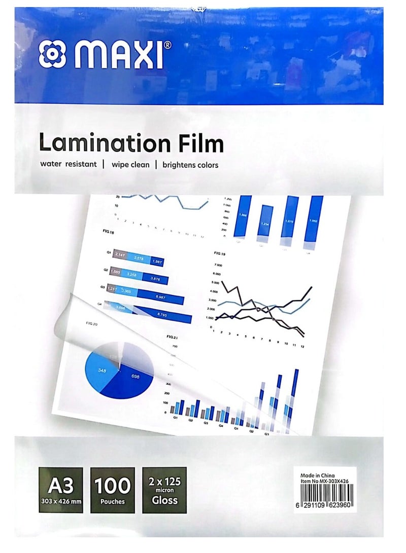 Maxi 100-Piece Laminating Pouch Film Set Clear - Image 1